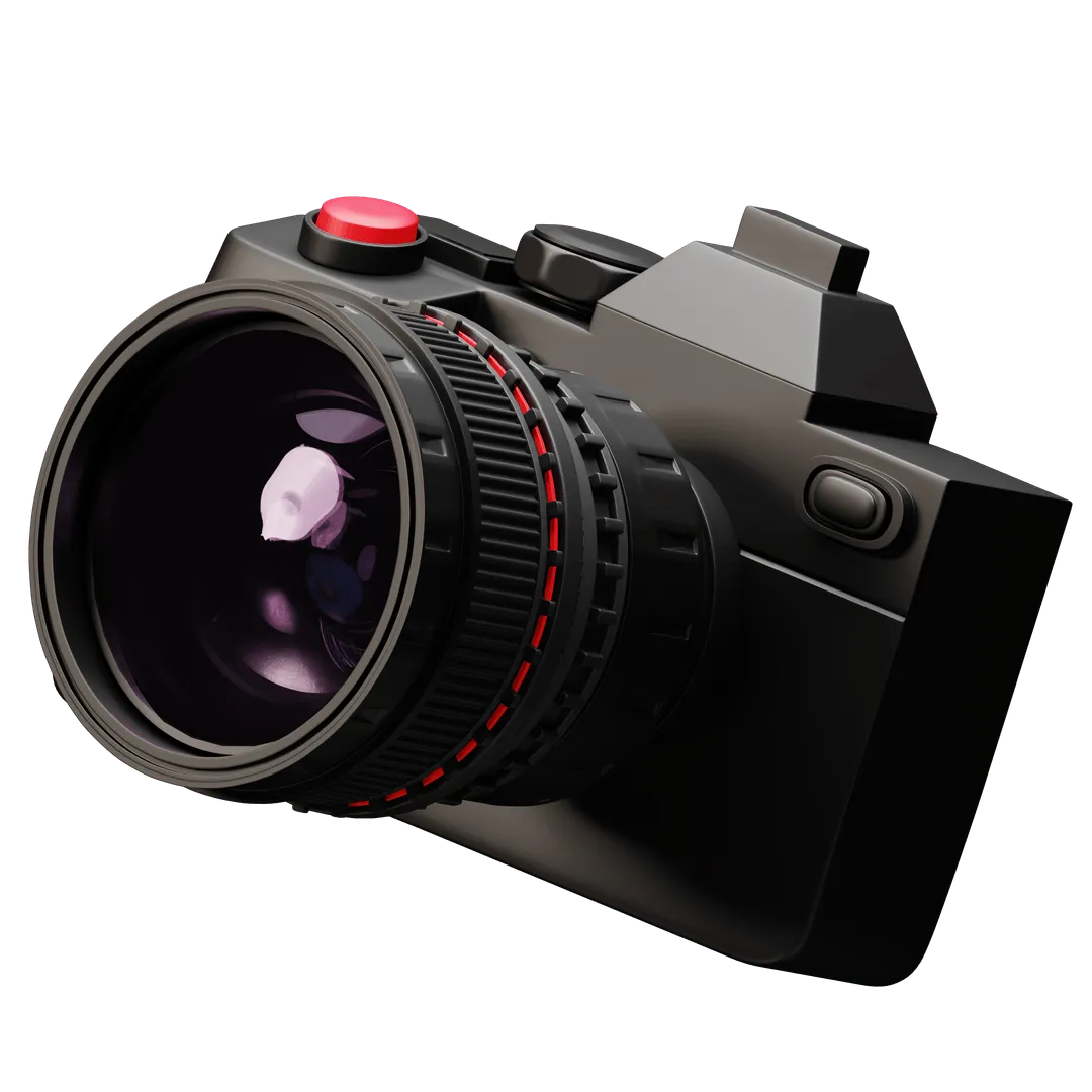 a 3D render of a digital camera